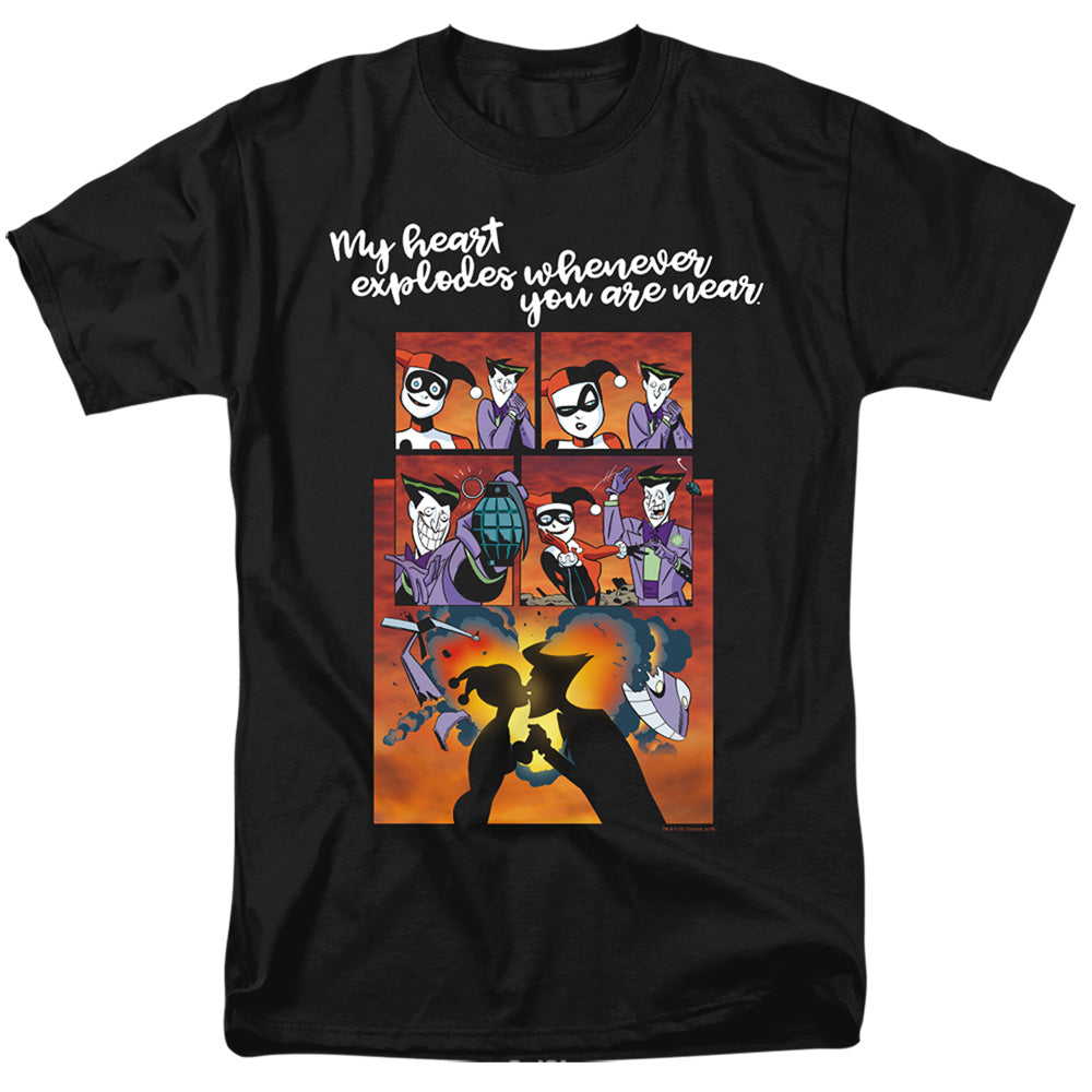 AN OFFCIALLY LICENSED BATMAN EXPLODE MEN'S REGULAR FIT T-SHIRT BLACK