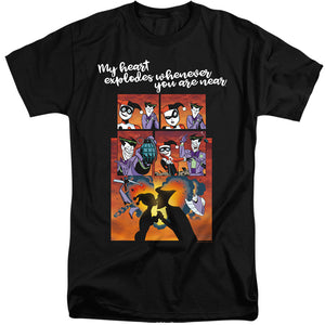 AN OFFCIALLY LICENSED BATMAN EXPLODE MEN'S TALL FIT T-SHIRT BLACK