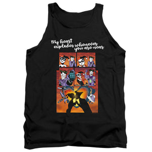 AN OFFCIALLY LICENSED BATMAN EXPLODE ADULT UNISEX TANK TOP BLACK