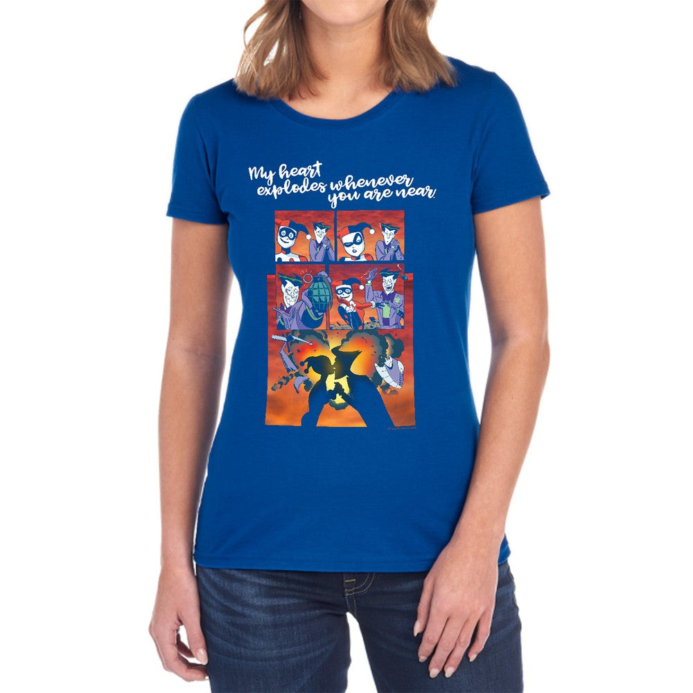 Batman Explode Licensed Women's T-Shirt Regular Fit SM-2X