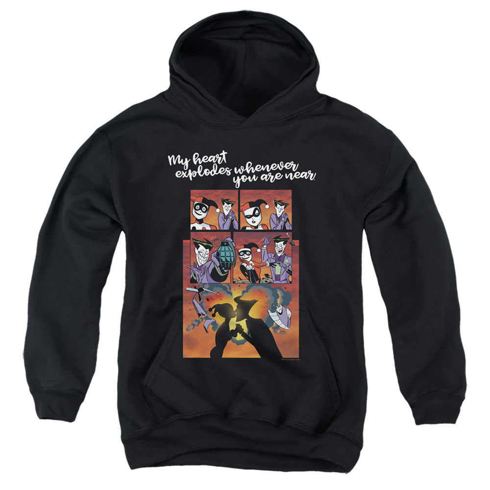AN OFFCIALLY LICENSED BATMAN EXPLODE YOUTH HOODIE BLACK