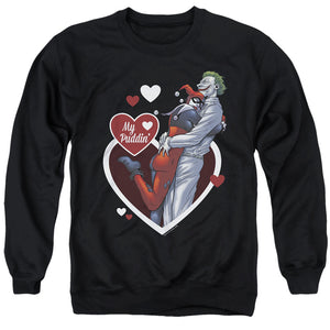 AN OFFCIALLY LICENSED BATMAN MY PUDDIN ADULT UNISEX CREWNECK SWEATSHIRT BLACK
