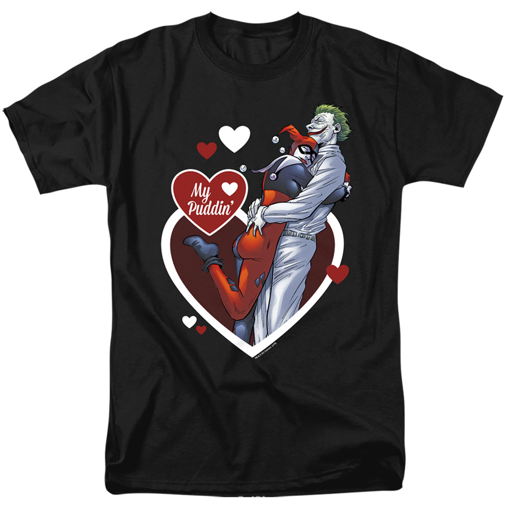 AN OFFCIALLY LICENSED BATMAN MY PUDDIN MEN'S REGULAR FIT T-SHIRT BLACK