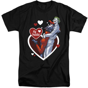 AN OFFCIALLY LICENSED BATMAN MY PUDDIN MEN'S TALL FIT T-SHIRT BLACK
