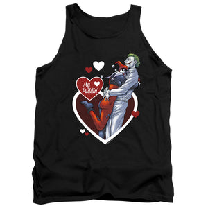 AN OFFCIALLY LICENSED BATMAN MY PUDDIN ADULT UNISEX TANK TOP BLACK