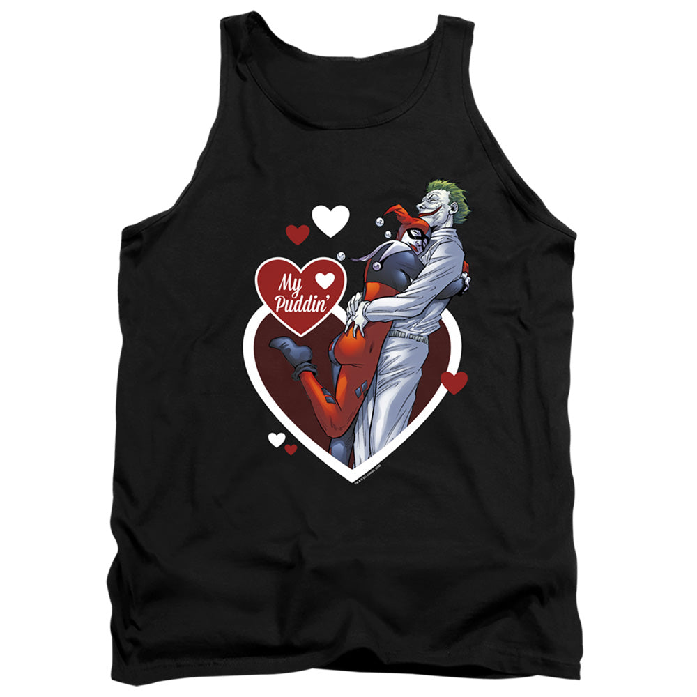 AN OFFCIALLY LICENSED BATMAN MY PUDDIN ADULT UNISEX TANK TOP BLACK