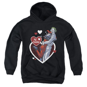 AN OFFCIALLY LICENSED BATMAN MY PUDDIN YOUTH HOODIE BLACK