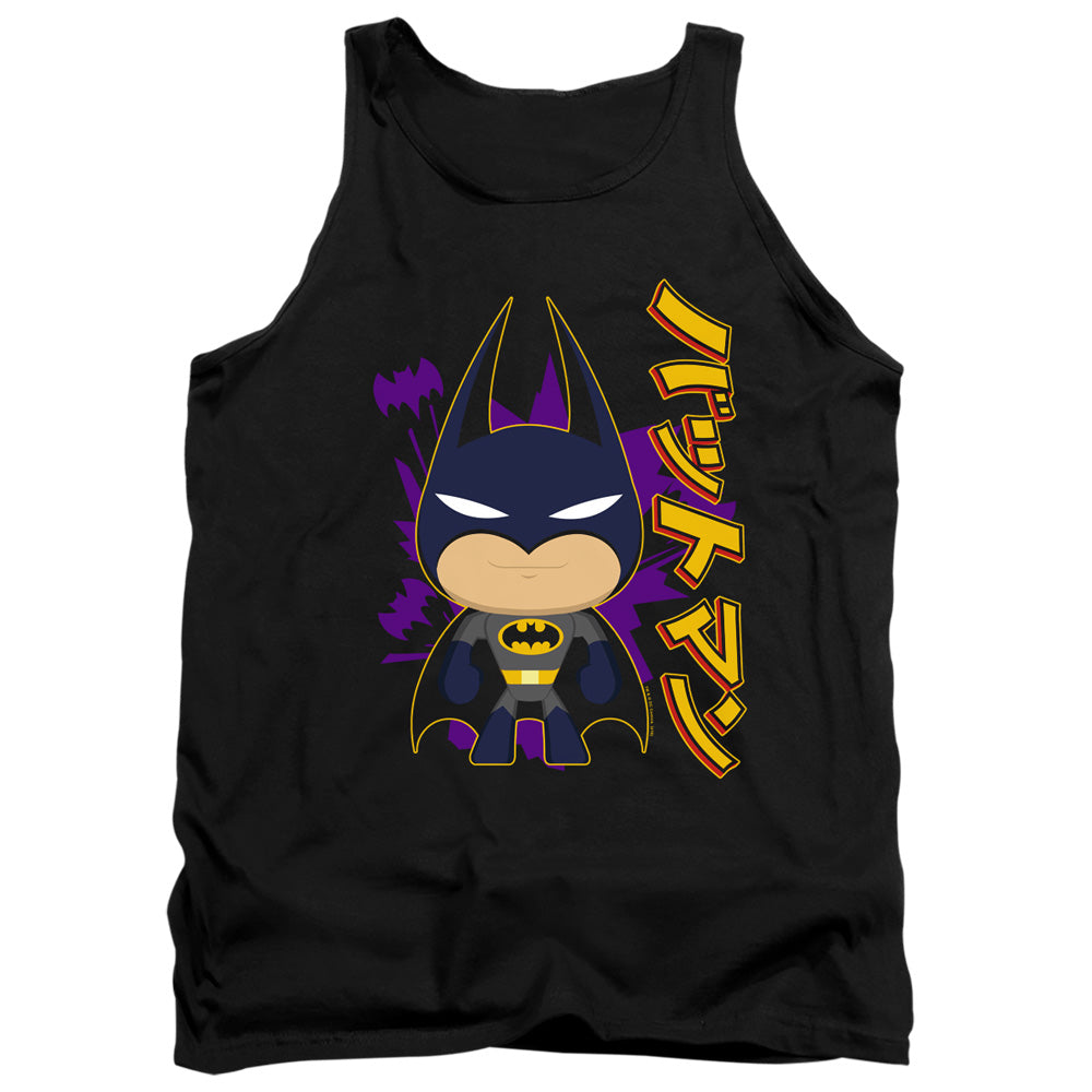 AN OFFCIALLY LICENSED BATMAN CUTE KANJI ADULT UNISEX TANK TOP BLACK