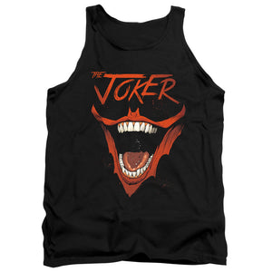 AN OFFCIALLY LICENSED BATMAN JOKER BAT LAUGH ADULT UNISEX TANK TOP BLACK