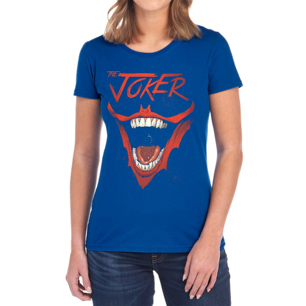 Batman Joker Bat Laugh Licensed Women's T-Shirt Regular Fit SM-2X
