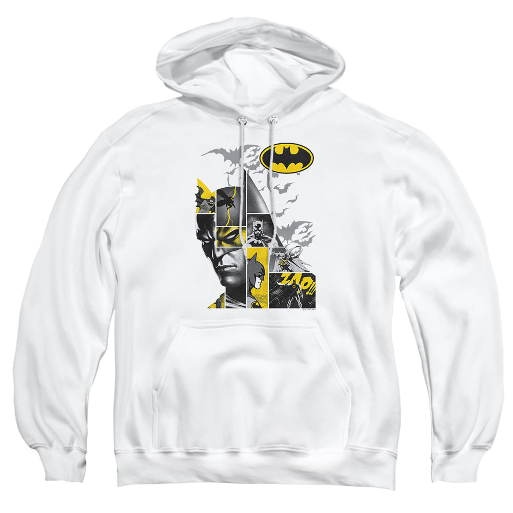 AN OFFCIALLY LICENSED BATMAN LONG LIVE ADULT UNISEX PULLOVER HOODIE WHITE
