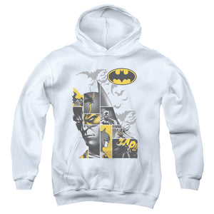 AN OFFCIALLY LICENSED BATMAN LONG LIVE YOUTH HOODIE WHITE