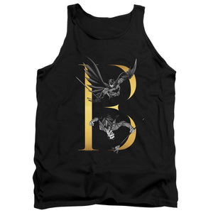 AN OFFCIALLY LICENSED BATMAN B ADULT UNISEX TANK TOP BLACK