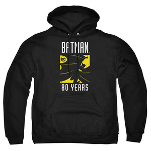 AN OFFCIALLY LICENSED BATMAN SILHOUETTE ADULT UNISEX PULLOVER HOODIE BLACK