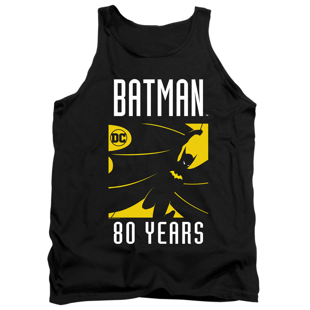AN OFFCIALLY LICENSED BATMAN SILHOUETTE ADULT UNISEX TANK TOP BLACK