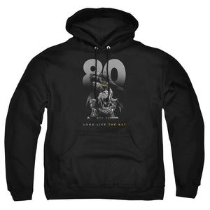 AN OFFCIALLY LICENSED BATMAN BIG 80 ADULT UNISEX PULLOVER HOODIE BLACK