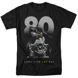 AN OFFCIALLY LICENSED BATMAN BIG 80 MEN'S REGULAR FIT T-SHIRT BLACK