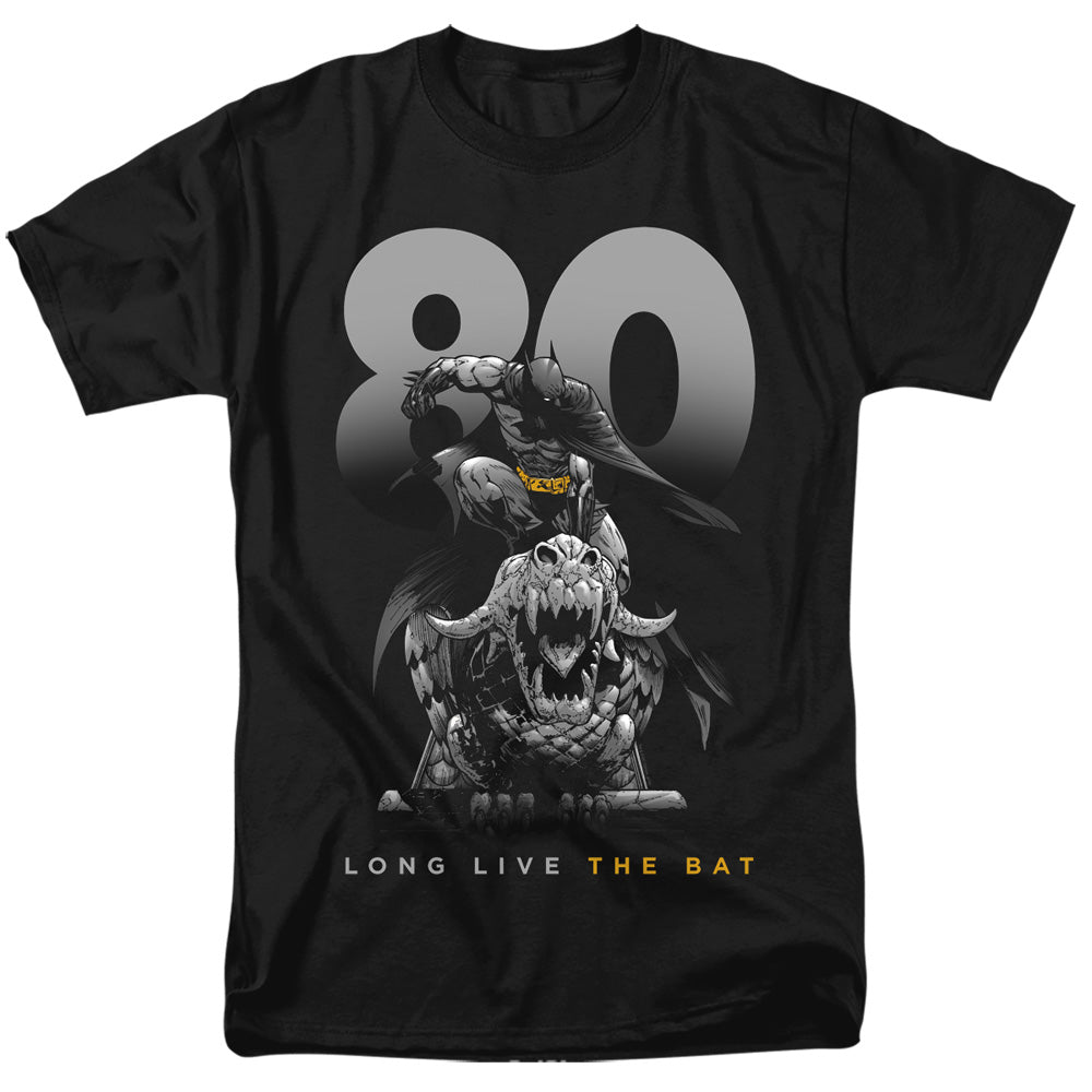 AN OFFCIALLY LICENSED BATMAN BIG 80 MEN'S REGULAR FIT T-SHIRT BLACK