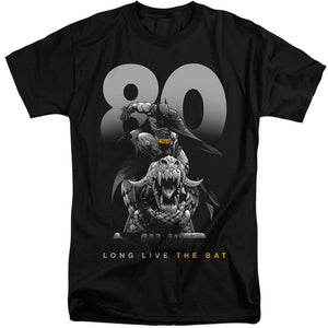 AN OFFCIALLY LICENSED BATMAN BIG 80 MEN'S TALL FIT T-SHIRT BLACK