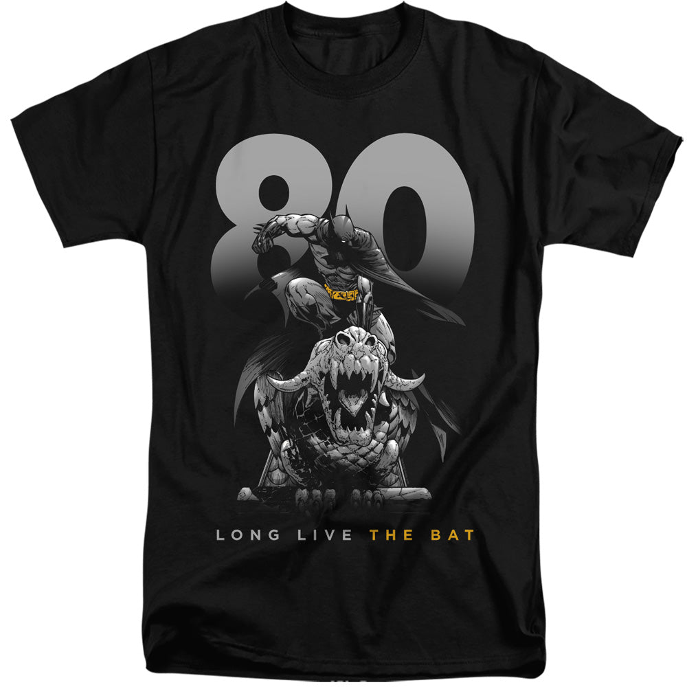 AN OFFCIALLY LICENSED BATMAN BIG 80 MEN'S TALL FIT T-SHIRT BLACK