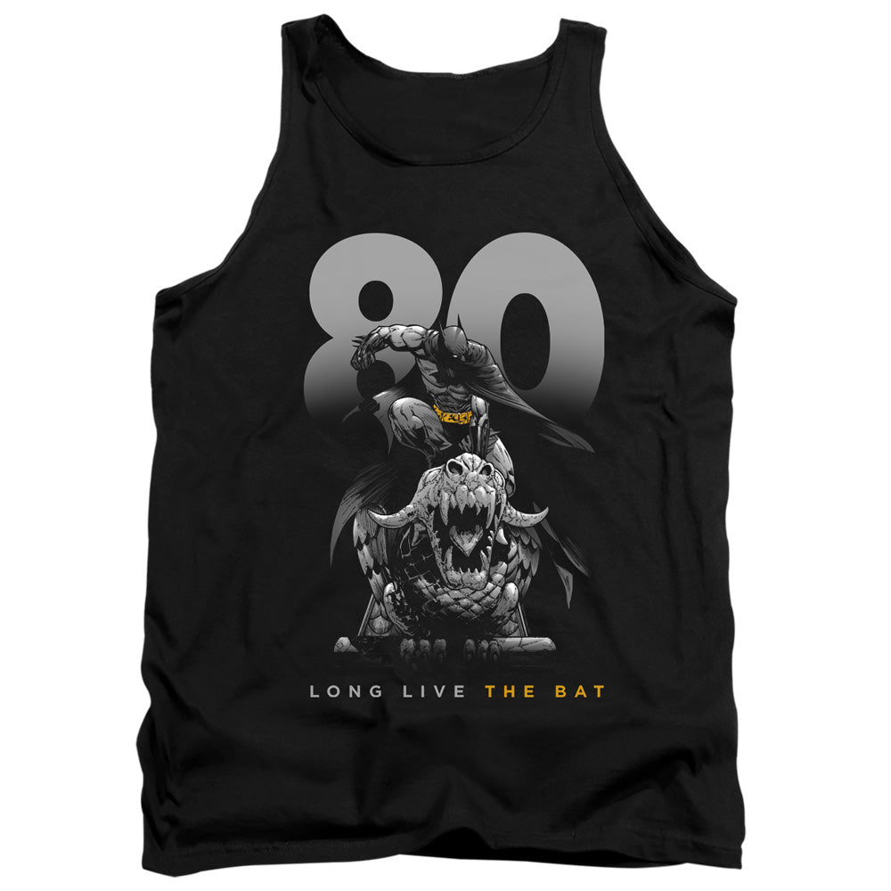 AN OFFCIALLY LICENSED BATMAN BIG 80 ADULT UNISEX TANK TOP BLACK
