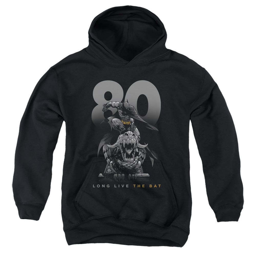 AN OFFCIALLY LICENSED BATMAN BIG 80 YOUTH HOODIE BLACK