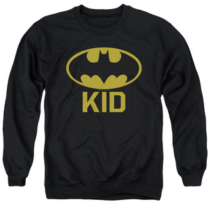 AN OFFCIALLY LICENSED BATMAN BAT KID ADULT UNISEX CREWNECK SWEATSHIRT BLACK