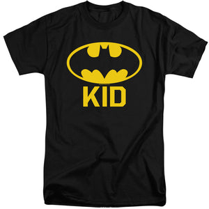 AN OFFCIALLY LICENSED BATMAN BAT KID MEN'S TALL FIT T-SHIRT BLACK
