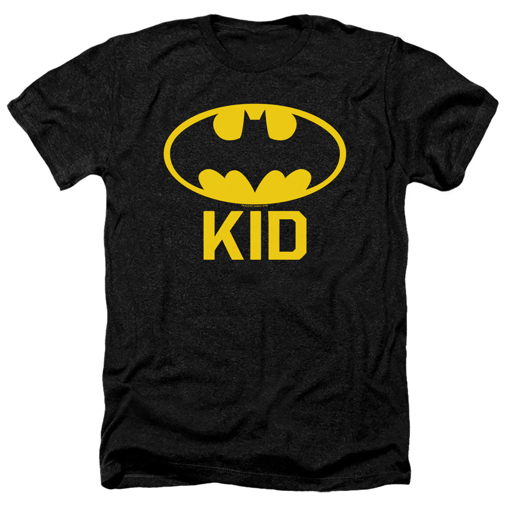 AN OFFCIALLY LICENSED BATMAN BAT KID MEN'S HEATHER T-SHIRT CHARCOAL