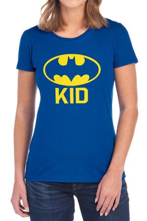 AN OFFCIALLY LICENSED BATMAN BAT KID WOMEN'S REGULAR FIT T-SHIRT BLACK