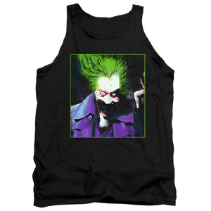 AN OFFCIALLY LICENSED BATMAN ARKHAM ASYLUM JOKER ADULT UNISEX TANK TOP BLACK