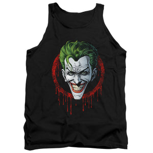 AN OFFCIALLY LICENSED BATMAN JOKER DRIP ADULT UNISEX TANK TOP BLACK