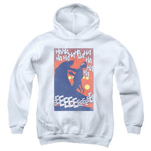 AN OFFCIALLY LICENSED BATMAN PUNCHLINE YOUTH HOODIE WHITE