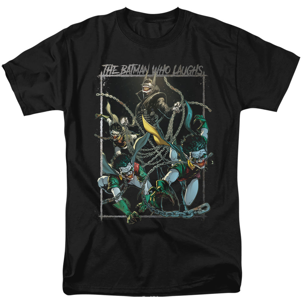 AN OFFCIALLY LICENSED BATMAN BATMAN WHO LAUGHS MEN'S REGULAR FIT T-SHIRT BLACK