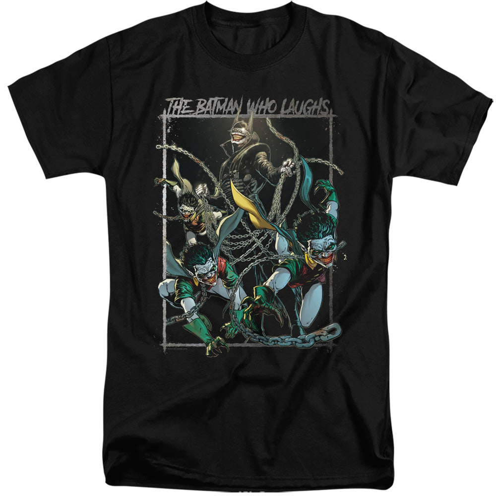 AN OFFCIALLY LICENSED BATMAN BATMAN WHO LAUGHS MEN'S TALL FIT T-SHIRT BLACK