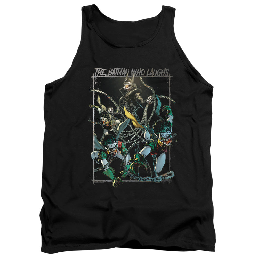 AN OFFCIALLY LICENSED BATMAN BATMAN WHO LAUGHS ADULT UNISEX TANK TOP BLACK