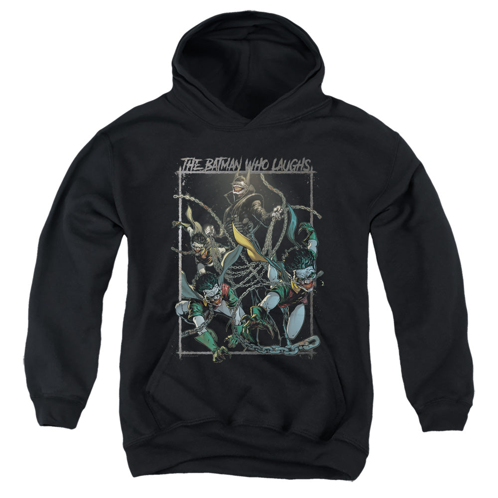 AN OFFCIALLY LICENSED BATMAN BATMAN WHO LAUGHS YOUTH HOODIE BLACK