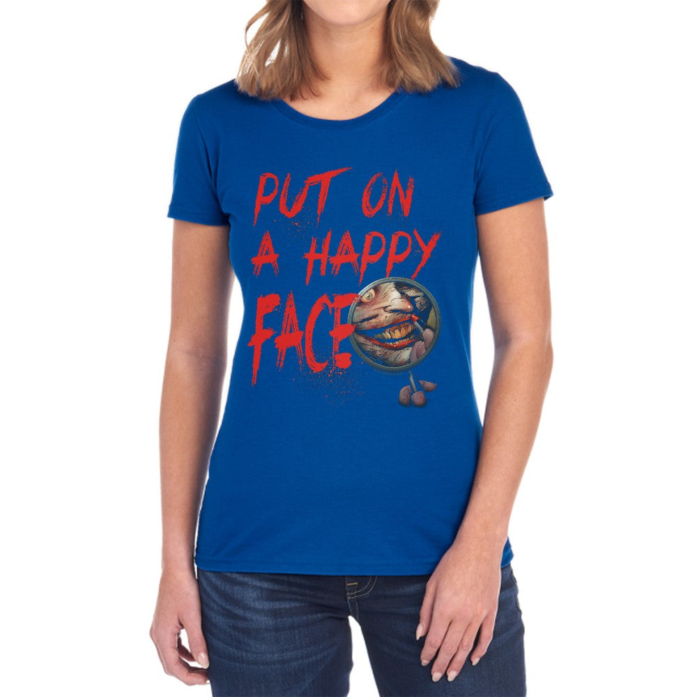 Batman Happy Face Licensed Women's T-Shirt Regular Fit SM-2X