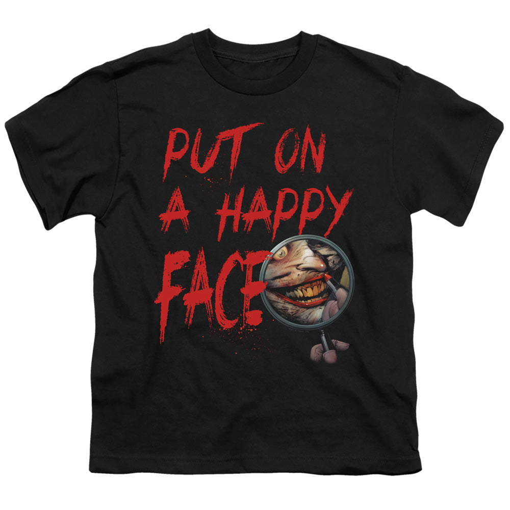 Batman Happy Face Licensed Kid's T-Shirt (Ages 4-7) XS-XL