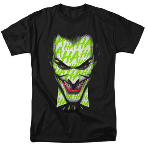 AN OFFCIALLY LICENSED BATMAN HA HA SMILE MEN'S REGULAR FIT T-SHIRT BLACK