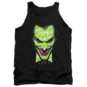 AN OFFCIALLY LICENSED BATMAN HA HA SMILE ADULT UNISEX TANK TOP BLACK