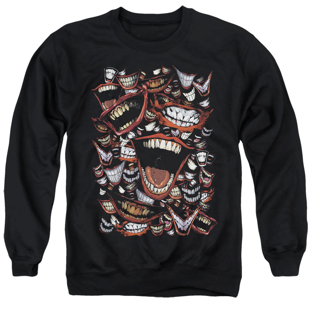 AN OFFCIALLY LICENSED BATMAN FAMOUS WRETCH ADULT UNISEX CREWNECK SWEATSHIRT BLACK