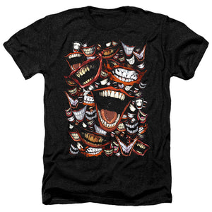 AN OFFCIALLY LICENSED BATMAN FAMOUS WRETCH MEN'S HEATHER T-SHIRT CHARCOAL