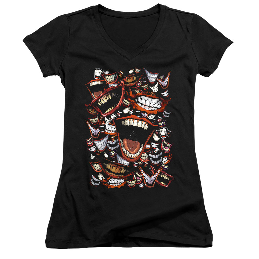 Batman Famous Wretch Licensed Women's T-Shirt Juniors V-Neck SM