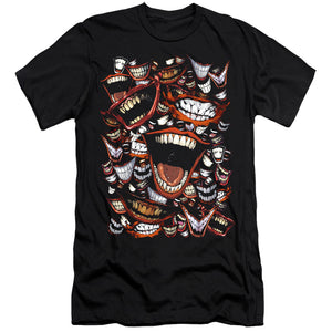 AN OFFCIALLY LICENSED BATMAN FAMOUS WRETCH MEN'S PREMIUM SLIM FIT T-SHIRT BLACK