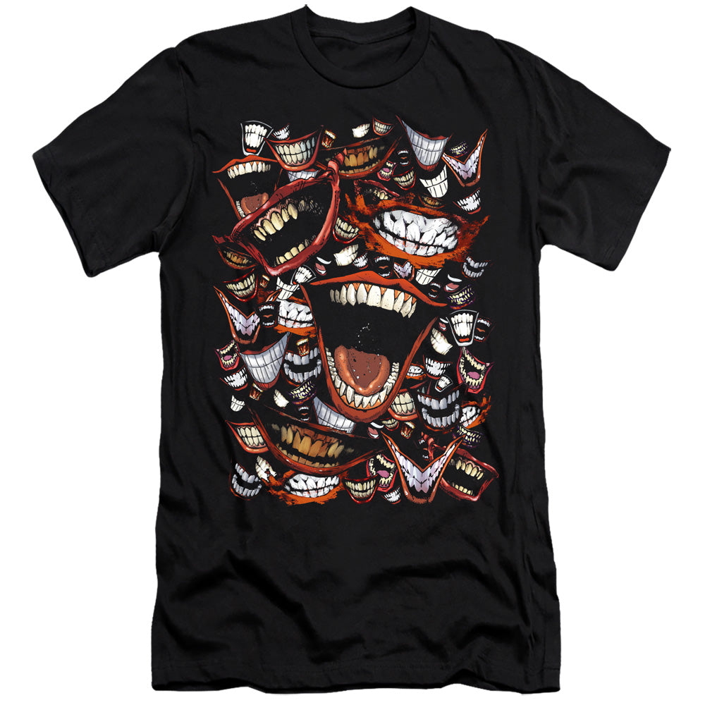AN OFFCIALLY LICENSED BATMAN FAMOUS WRETCH MEN'S PREMIUM SLIM FIT T-SHIRT BLACK