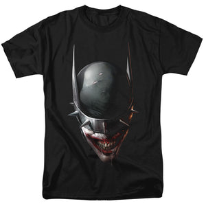 AN OFFCIALLY LICENSED BATMAN BATMAN WHO LAUGHS HEAD MEN'S REGULAR FIT T-SHIRT BLACK