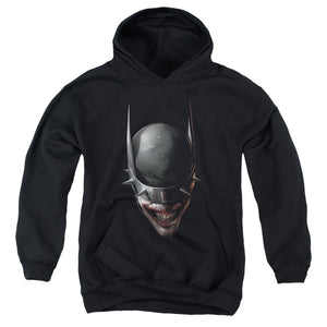 AN OFFCIALLY LICENSED BATMAN BATMAN WHO LAUGHS HEAD YOUTH HOODIE BLACK