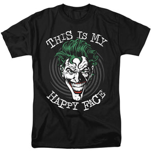 AN OFFCIALLY LICENSED BATMAN MANIACAL SPIRAL MEN'S REGULAR FIT T-SHIRT BLACK