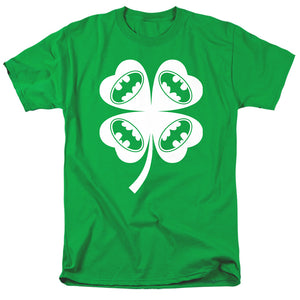 AN OFFCIALLY LICENSED BATMAN BAT CLOVER MEN'S REGULAR FIT T-SHIRT KELLY GREEN